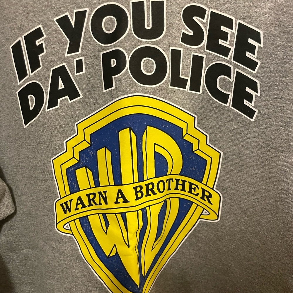 Warn a Brother Sweatshirt Grey Small